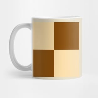 brown and tan checkerboard Mug